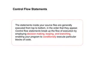 Flow Control Statements Program in Java に対する画像結果