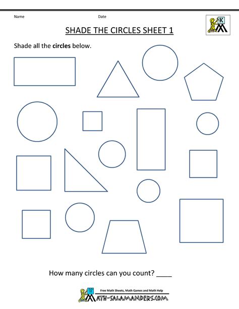 Image result for Shapes Practice Worksheet