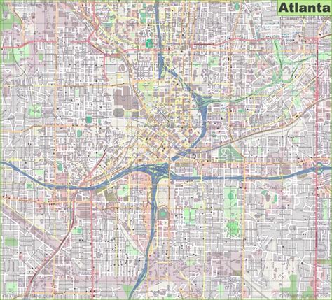 Image result for Map of Atlanta Go Over View with Buisnesses