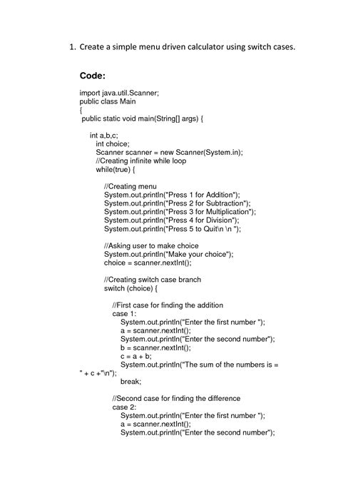 Image result for Switch Case in Java Calculator