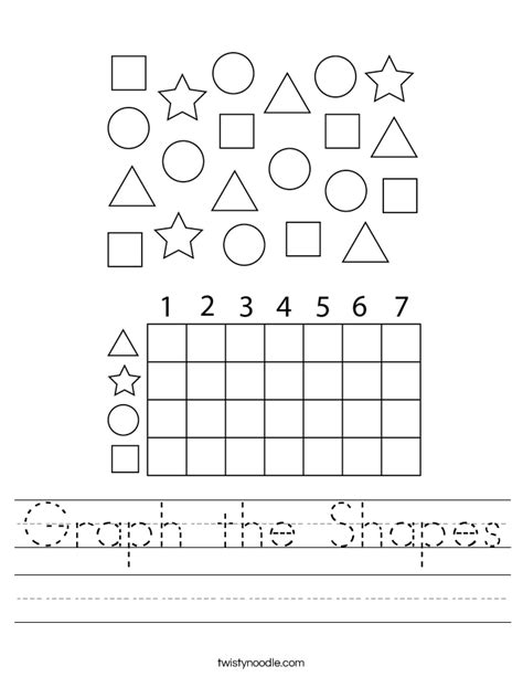 Graph the Shapes Worksheet - Twisty Noodle