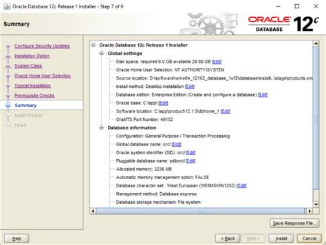 Toradh íomhá ar Oracle Server Installation