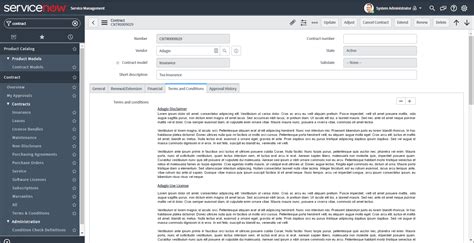 Image result for ServiceNow Contract Management Request