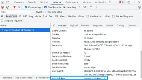 Toradh íomhá ar CSRF Token Example
