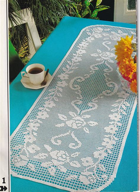 Afbeeldingsresultaten voor Vintage Crochet Table Runner Patterns