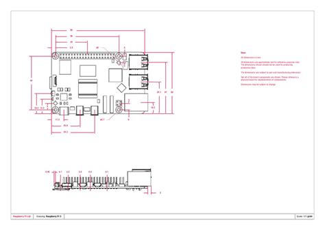Image result for Raspberry Pi 3 Mechanical Drawing