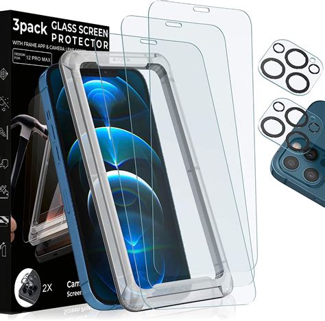 iPhone 12 Pro Max Screen Guard with Installing Kit に対する画像結果