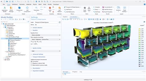 Toradh íomhá ar Modeling Builder COMSOL Multiphysics