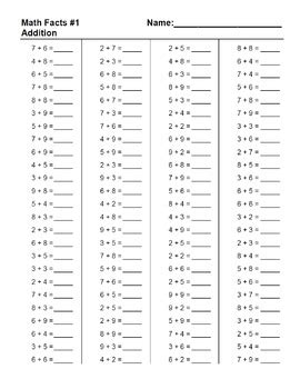 Image result for Math Fact Worksheet Generator
