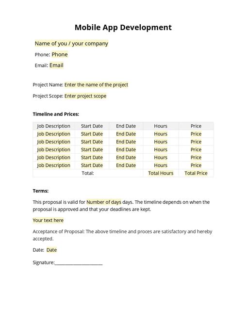 Web Application Development Proposal Template に対する画像結果