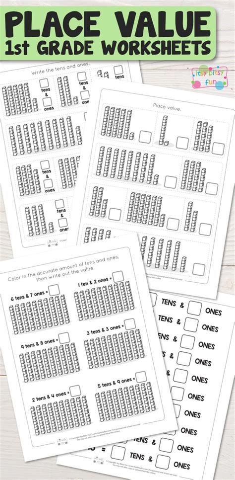 Afbeeldingsresultaten voor First Grade Place Value Packet