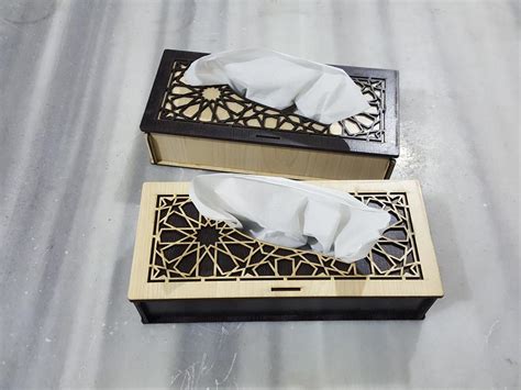 Toradh íomhá ar Laser-Cut Tissue Box Template