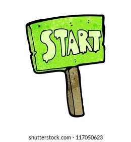 Image result for Start Sign Cartoon
