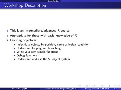 Introduction to R Programming PDF に対する画像結果