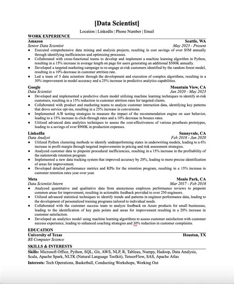 Image result for Java Data Scientist Developer Resume