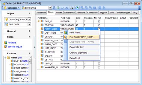 SQL DB Manager に対する画像結果