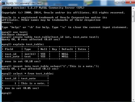 Toradh íomhá ar Practicing Table for MySQL