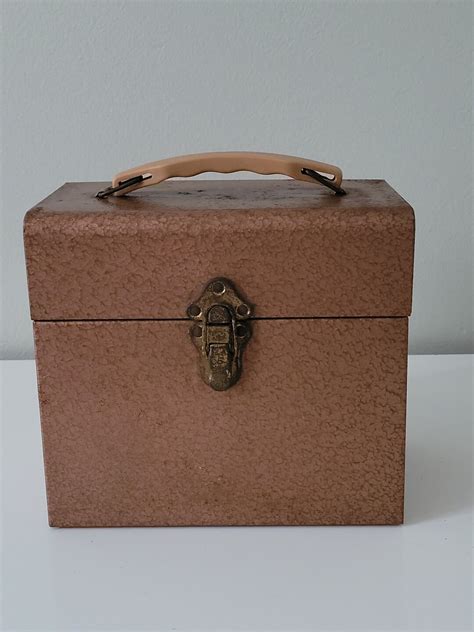 Metal File Box Metal Box Retro Metal Box Eagle Lock Co Metallic Copper ...