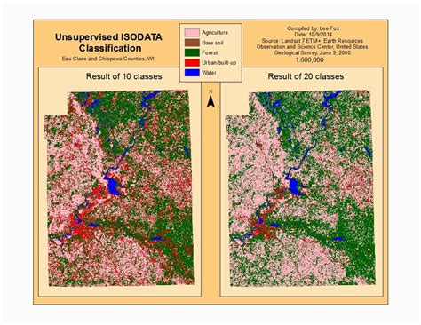 Toradh íomhá ar Remote Sensing Unsupervised Classification