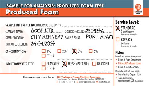 Foam Testing Sample に対する画像結果