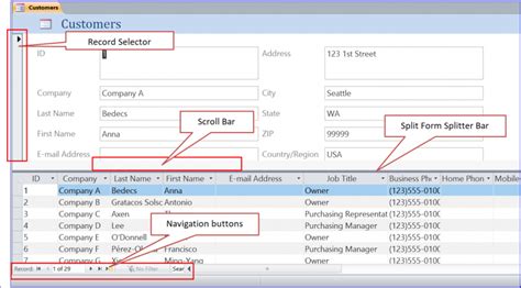 Afbeeldingsresultaten voor MS Access Split Form in Tamil