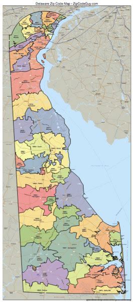 Image result for Delaware State Zip Code Map