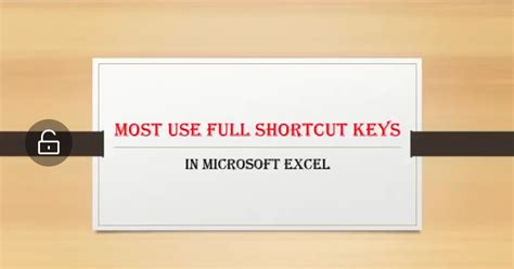 Image result for Excel Quick Keys