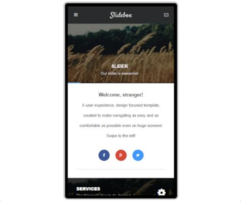 Toradh íomhá ar jQuery Mobile Template Example