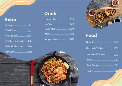 Image result for Template JSON of Restaurant Menu Card
