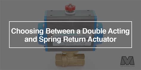 Afbeeldingsresultaten voor Spring Return vs Double Acting Actuator