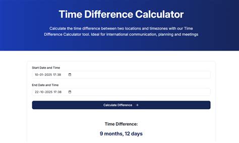 Image result for Time Difference Calculator