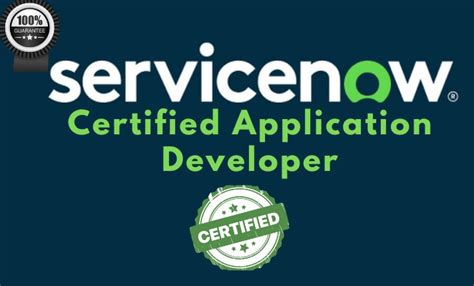 Toradh íomhá ar ServiceNow Developer Certification Logo