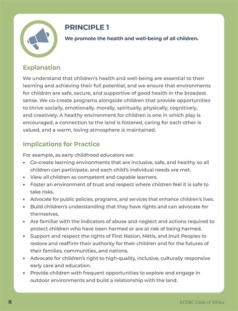 Image result for ECEBC Code of Ethics Printable