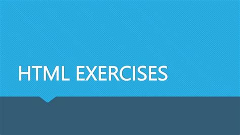 HTML Exercises に対する画像結果