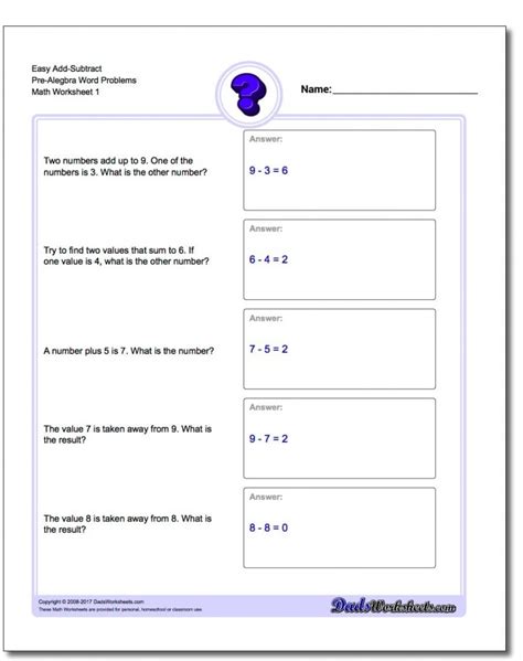 Toradh íomhá ar Free Printable Math Sheet Generator