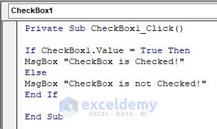 Résultat d’images pour Excel VBA CheckBox1