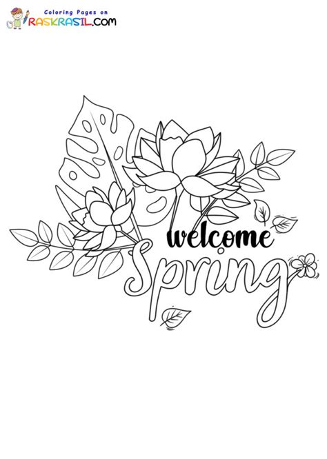 Toradh íomhá ar Welcome Spring Coloring