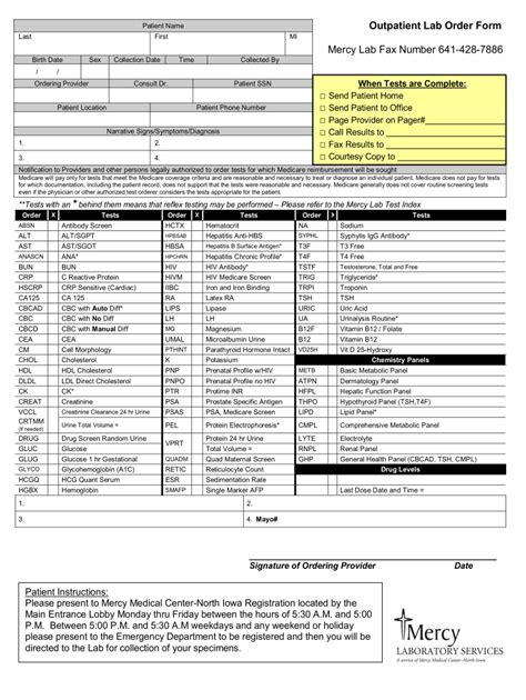 Image result for Lab Requisition Form Template