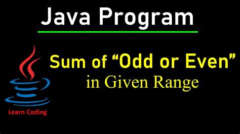 Image result for Sum of Odd Numbers in Java