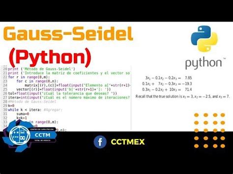 Python Program for Gauss-Seidel Method に対する画像結果