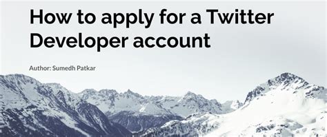 Image result for Twitter Developer Account