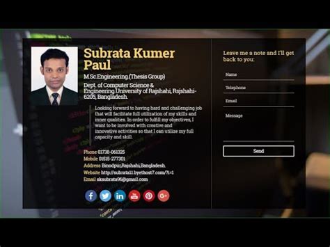 Image result for A Code Personal Website in HTML and CSS