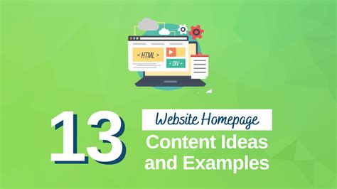 Infographic: 13 Website Homepage Content Ideas and Examples