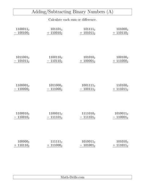 Binary Multiplication Worksheet に対する画像結果