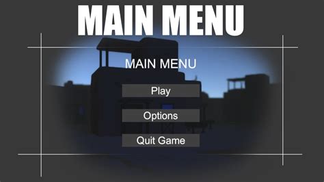Toradh íomhá ar Main Menu for Game Unity