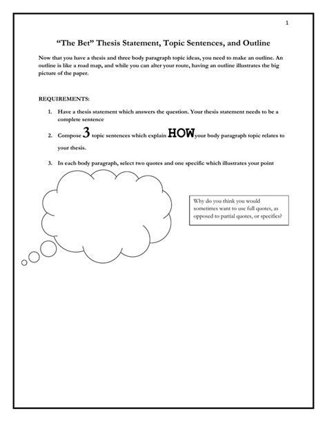 Image result for Topic Sentence Outline Example