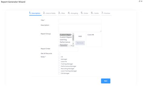 Create Report に対する画像結果
