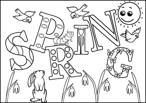 Spring Worksheets Coloring Sheets に対する画像結果