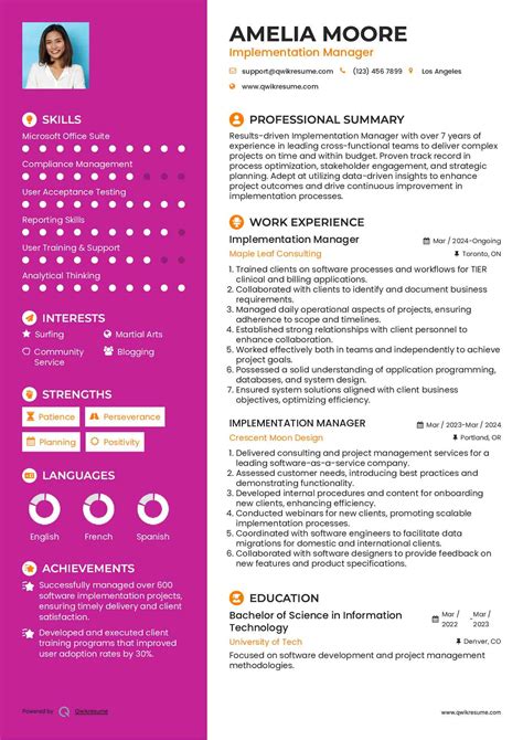 Toradh íomhá ar Implementation Manager Resume