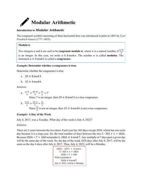 Image result for Modular Arithmetic Detailed Explanation Examples Using Tables and Images